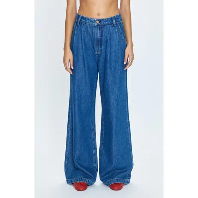 Pistola Victoria High Waist Wide Leg Jeans In Midnight Sun