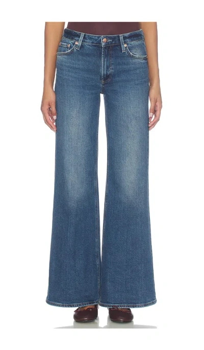Pistola Vivian Mid Rise Wide Leg Jeans In Blue