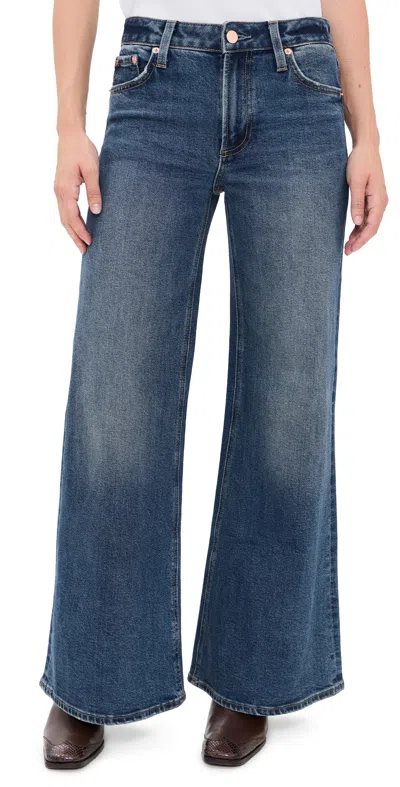 Pistola Vivian Petite Wide Leg Jeans Blue Depths
