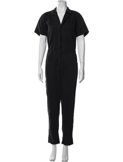 Pre-owned Pistola V-neck Jumpsuit In Black