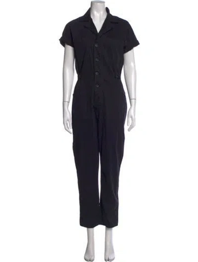 Pre-owned Pistola V-neck Jumpsuit In Black