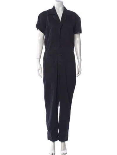 Pre-owned Pistola V-neck Jumpsuit In Blue
