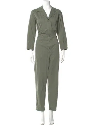 Pre-owned Pistola V-neck Jumpsuit In Green