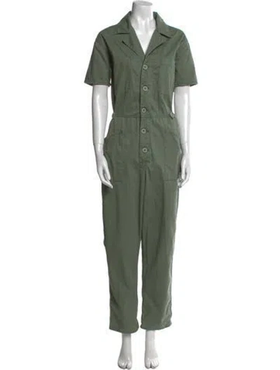 Pre-owned Pistola V-neck Jumpsuit In Green
