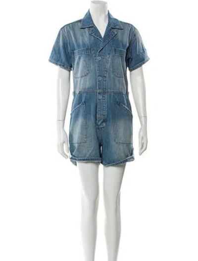 Pre-owned Pistola V-neck Overalls In Blue