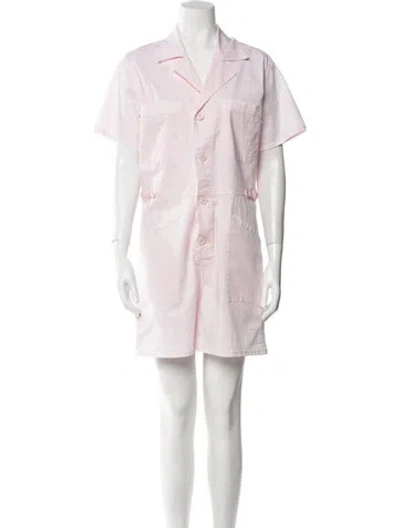 Pre-owned Pistola V-neck Romper In Pink