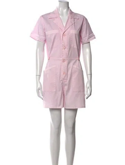 Pre-owned Pistola V-neck Romper In Pink