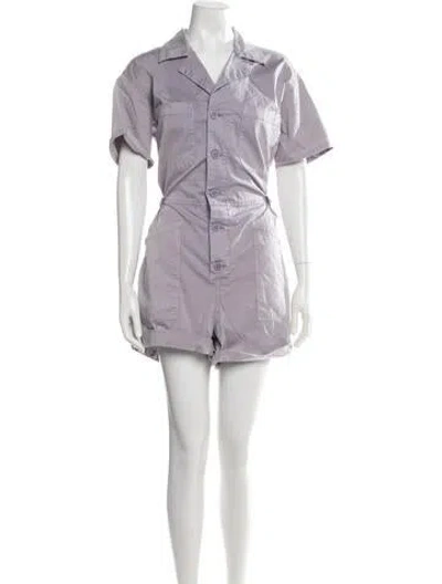 Pre-owned Pistola V-neck Romper In Purple