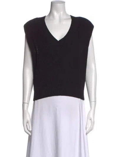 Pre-owned Pistola V-neck Sweater In Black