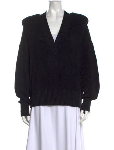 Pre-owned Pistola V-neck Sweater In Black
