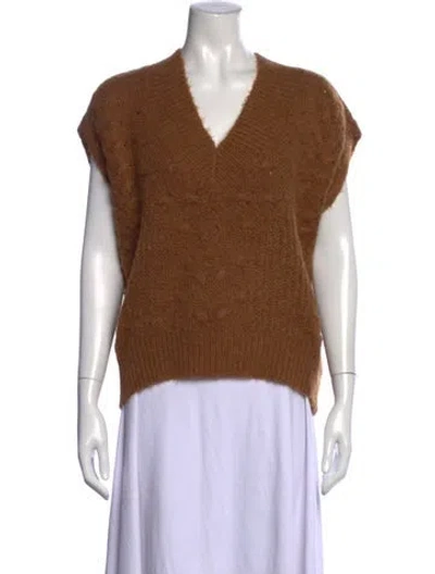 Pre-owned Pistola V-neck Sweater In Brown