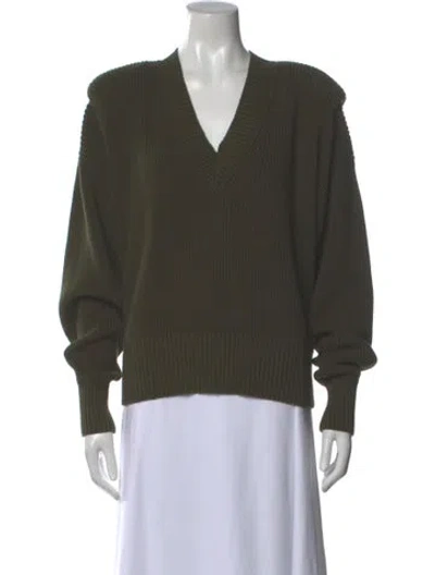 Pre-owned Pistola V-neck Sweater In Green