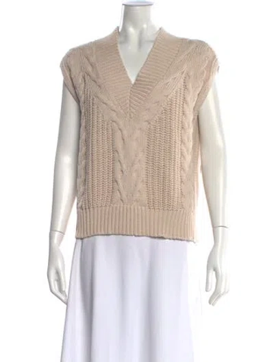 Pre-owned Pistola V-neck Sweater In Neutral