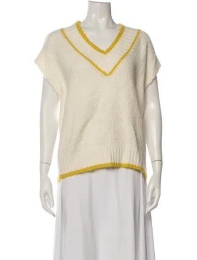 Pre-owned Pistola V-neck Sweater In Neutral