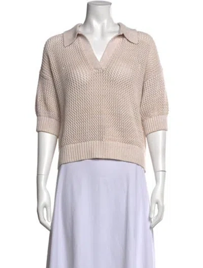 Pre-owned Pistola V-neck Sweater In Neutrals