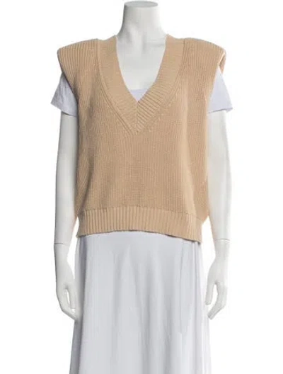 Pre-owned Pistola V-neck Sweater In Neutrals