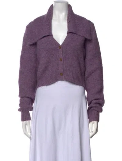 Pre-owned Pistola V-neck Sweater In Purple