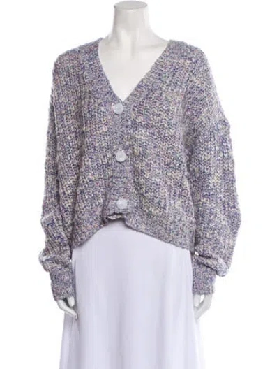 Pre-owned Pistola V-neck Sweater In White