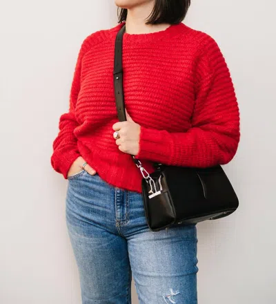 Pistola Waffle Knit Sweater In Red