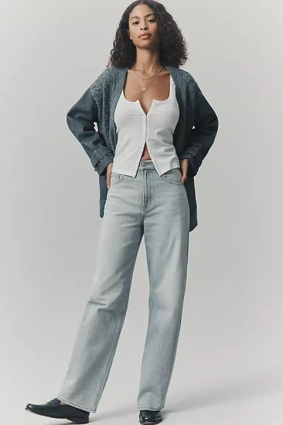 Pistola Wes High-rise Barrel Jeans In Gray
