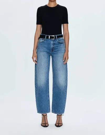 Pistola Wes High Rise Barrel Jeans In Spectacle In Blue