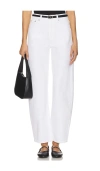 Pistola Eli High Rise Arched Leg Jeans In Ecru In Vivid White