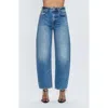Pistola Wes Rhinestone High Waist Barrel Jeans In Spectacle
