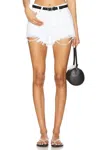 Pistola Women's Gigi Lowrise Cut Off Short In Luxe White In White