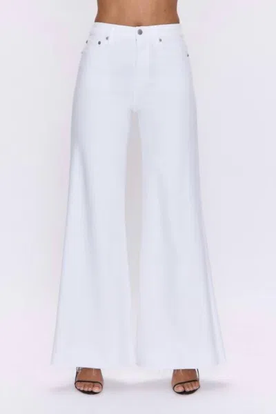 PISTOLA WOMEN'S IZZY MID RISE WIDE LEG PANTS IN VIVID WHITE