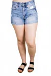Pistola Women's Jamie High Rise 90's Cuffed Shorts In Blue In Blue