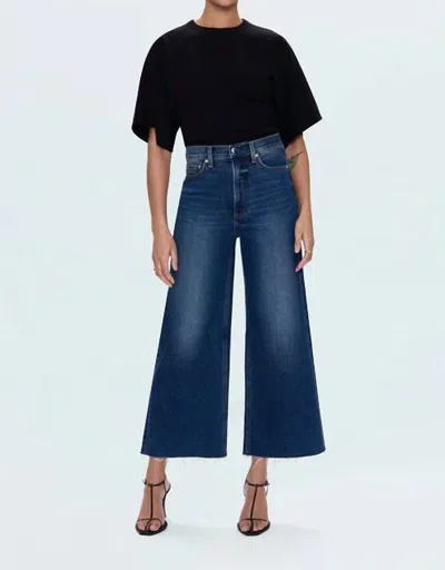 Pistola Women's Lana Crop High Rise Ultra Wide Leg Jean In Blue