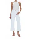 Pistola Lana Crop With Cuff High Rise Ultra Wide Leg Jean In Vivid White In White