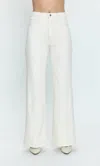Pistola Lana High Rise Ultra Wide Leg Denim Pants In Ecru In White