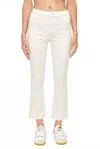 Pistola Women's Lennon High Rise Cropped Boot Cut Jeans In Sand Stone In White