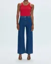 Pistola Penny Pintuck Ankle Wide Leg Jeans In Country Club In Blue