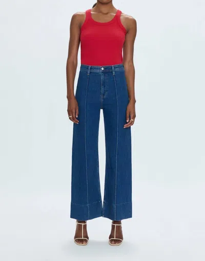 PISTOLA WOMEN'S PENNY ANKLE PINTUCK HIGH RISE WIDE LEG IN COUNTRY CLUB