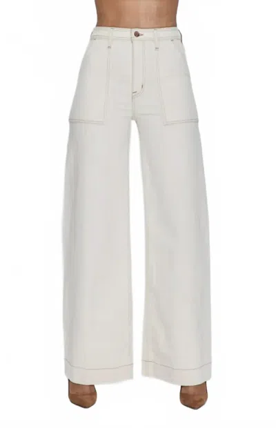 PISTOLA WOMEN'S PENNY UTILITY HIGH RISE WIDE LEG IN ECRU