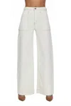 Pistola Women's Penny Utility High Rise Wide Leg Pants In Ecru In Multi