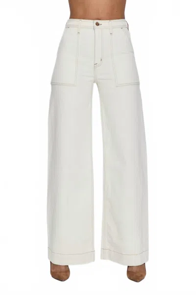 Pistola Women's Penny Utility High Rise Wide Leg Pants In Ecru In Multi