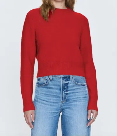 Pistola Women's Sara Shrunken Crewneck Sweater In Rogue In Red