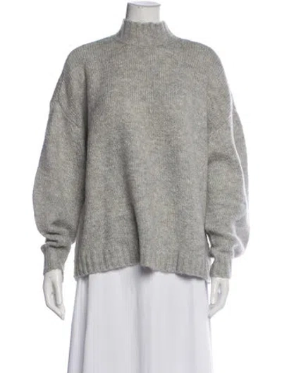 Pre-owned Pistola Wool Mock Neck Sweater W/ Tags In Gray