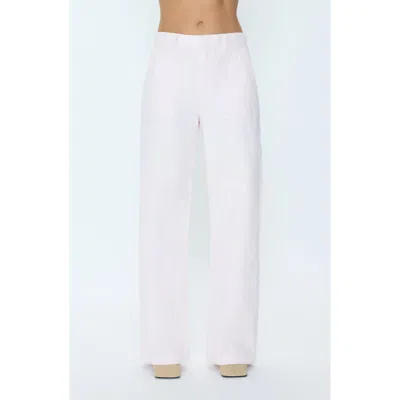 Pistola Wren Relaxed Straight Utility Pant In Ice Pink In White