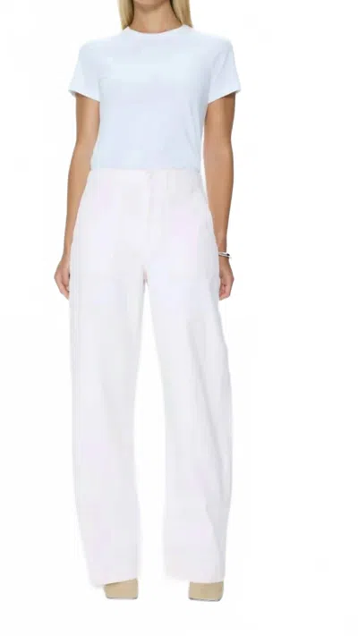 Pistola Wren Relaxed Straight Leg Pants In Ice Pink In White