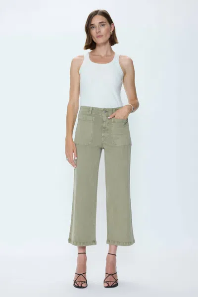 Pistola Zooey Patch Pocket Utility Pant In Slate Green In Multi