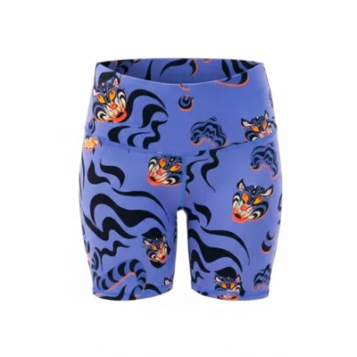Pitaya Yoga Women's Blue / Black Mr Ti Shorts - Bamboo In Multi