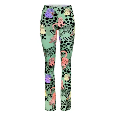Pitaya Yoga Women's Neutrals / Green Ms Chee Flared Pants -  Bamboo