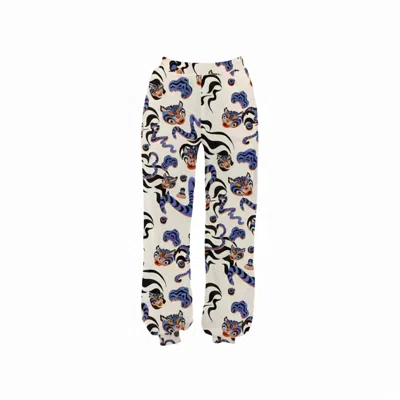 Pitaya Yoga Women's White / Black / Blue Mr Ti Sweatpants In Multi