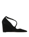 Piton Paris Woman Pumps Black Size 6 Leather In Multi