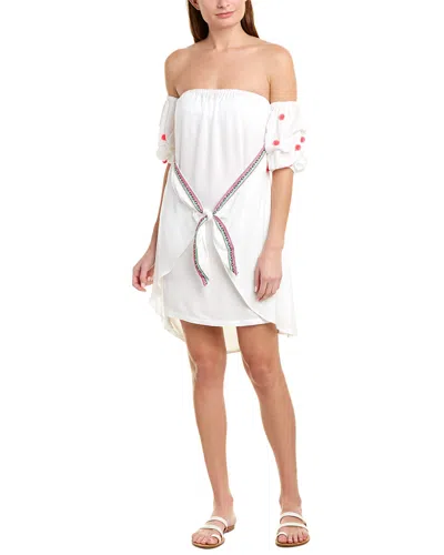 Pitusa Bali Wrap Cover-up Dress In White