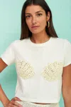 Pitusa Crochet Motif T-shirt In White